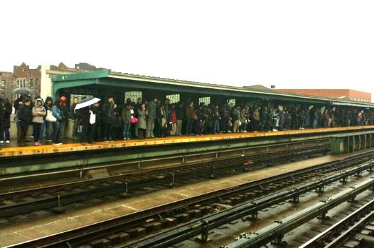 A platform in Queens back in March